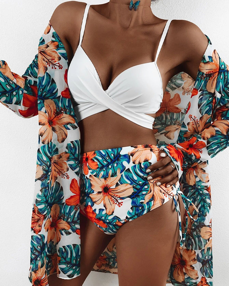 Floral Bliss Bikinis: Elegans med Täckning