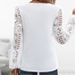 Chic Bomullsblandning Blus med Spetsdetaljer - Elegant Vardagsmode